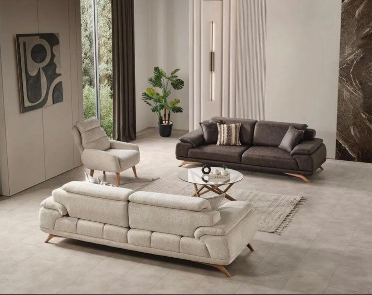 Salon complet Niang Décor, showroom de Solomani Bougou (ACI), Bamako